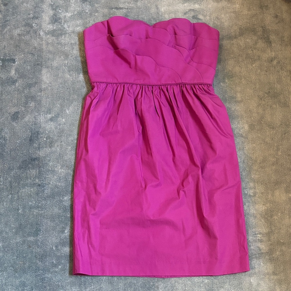 J.Crew Strapless Scalloped Dress